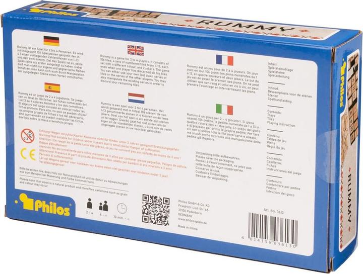Image du produit Philos Rummy (Allemand, Français, Anglais, Italien)