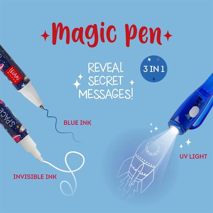 Actual product image Legami Stift mit Unsichtbarer Tinte - Magic Pen - Space (Blue, 1 x)