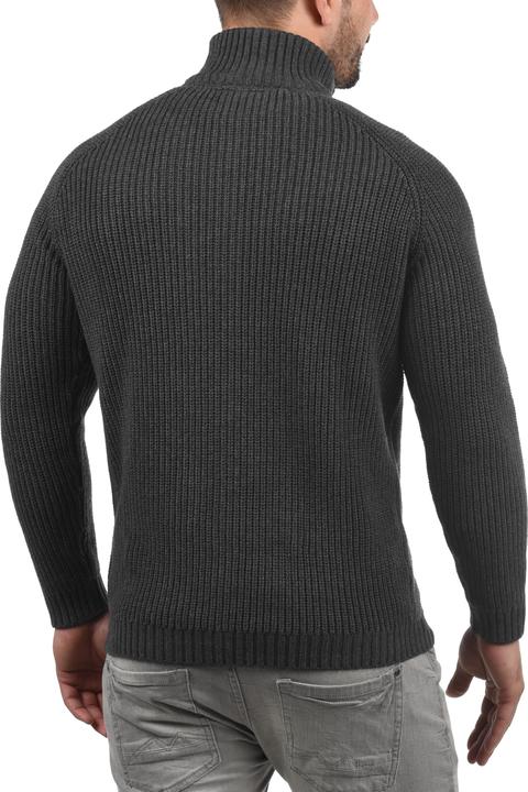 Actual product image Solid Xenos Men's Cardigan Chunky Knit Jacket With Funnel Neck Made Of 100% Cotton (S)