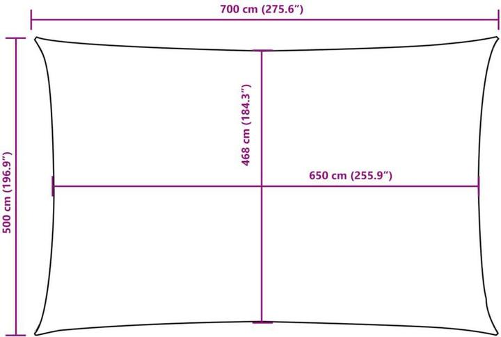Produktbild VidaXL Sonnensegel (500 x 700 cm)