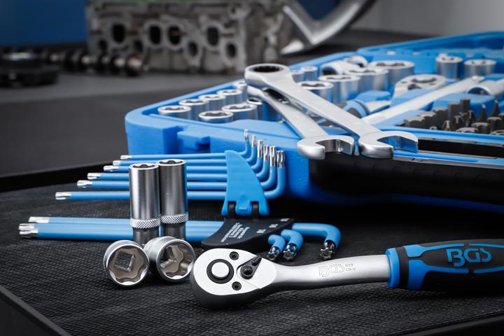 Produktbild BGS Steckschlüssel-Satz Wellenprofil Antrieb 6,3 mm (1/4") / 10 mm (3/8") / 12,5 mm (1/2") 218-tlg.