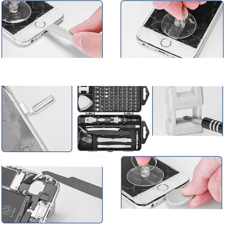 Immagine prodotto Apfelkiste Kit professionale per la riparazione di smartphone - cacciavite e strumento di apertura con scatola
