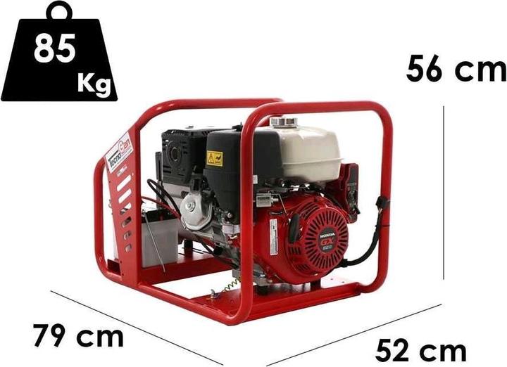 Actual product image TecnoGen Petrol generator 6 kW with AVR control Continuous output 54 kW three-phase (54000 W)