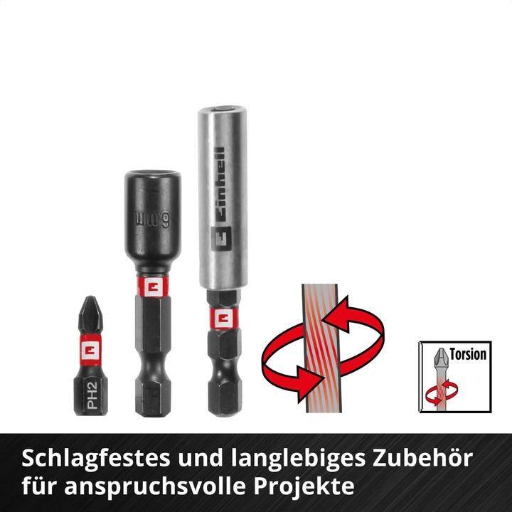 Actual product image Einhell 108759 39-piece drill and bit range (4 mm, 5 mm, 6 mm, 8 mm)