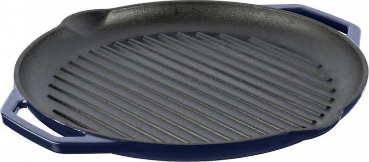 Produktbild Enameled Ribbed Cast Iron Frying Pan Blu (34 cm, Grillpfanne, Gusseisen)