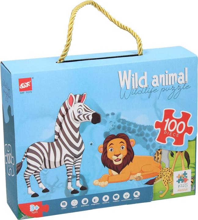 Produktbild Puzzle Wilde Tiere, 100 Teile. (100 Teile)