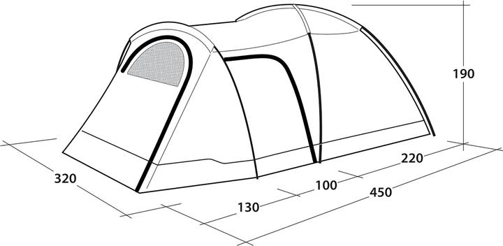 Image du produit Outwell - Cloud 5 Plus - Green - 5-person (Tente igloo, 10.10 kg, 5 personnes)