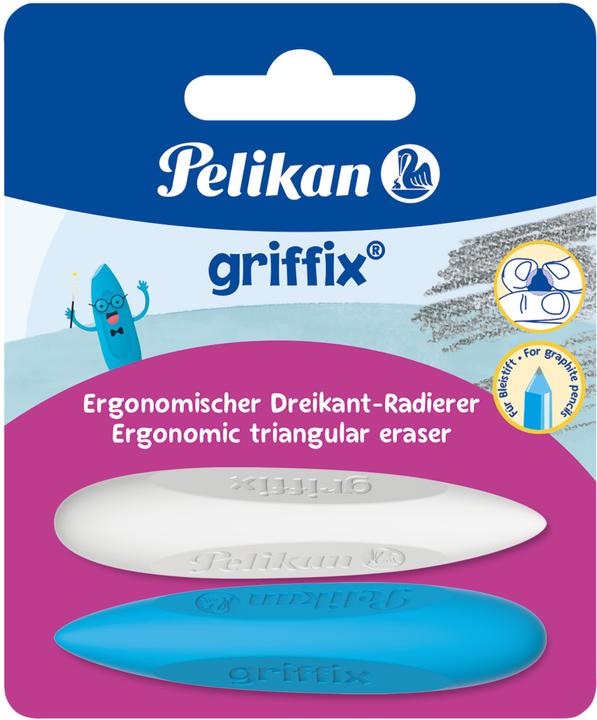 Produktbild Pelikan Radierer 2ST Griffix blau/weiss