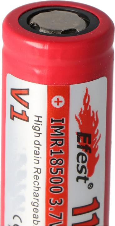 Actual product image Efest Akku IMR 18500 V1 - (Pluspol flach) (1 pcs., 18500, 1100 mAh)