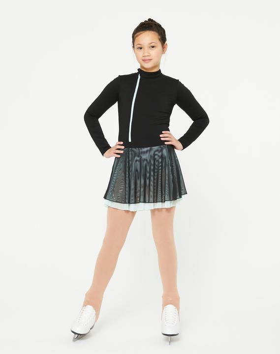 Actual product image Oxelo Figure Skating Training Leotard - Black/Mint