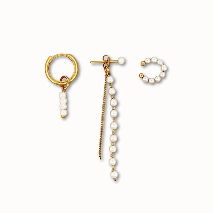 ByNouck Schmuck - Earparty Perlenketten - Schmuck - Ohrringe Frauen - Gold - Perlen