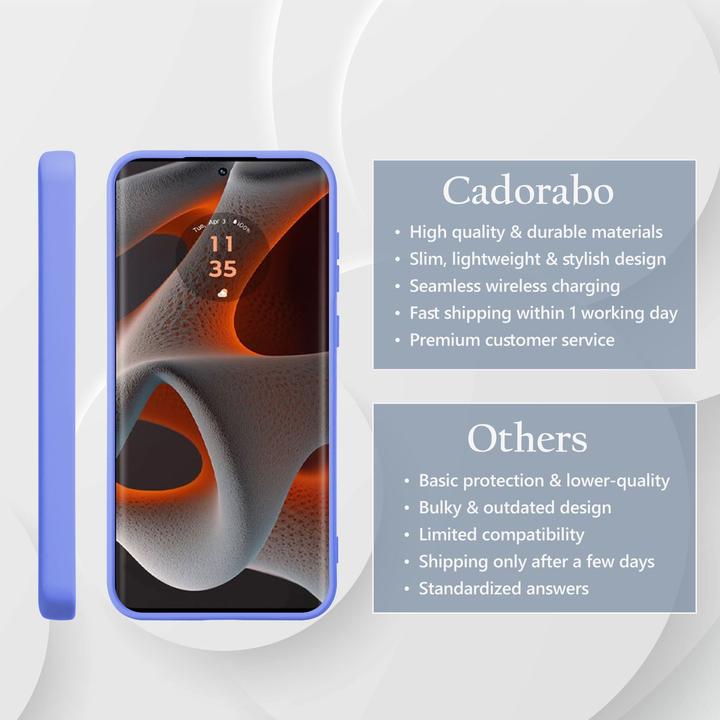 Actual product image Cadorabo Case for Motorola Moto Edge 50 Pro TPU Liquid Silicone Cover (Motorola Edge 50 Pro)