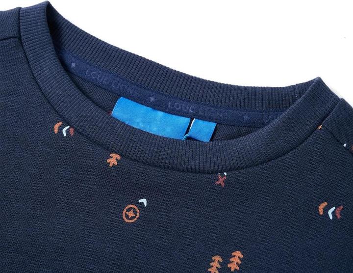 Actual product image VidaXL Children's sweatshirt navy blue melange 128,Material: 92 (128)