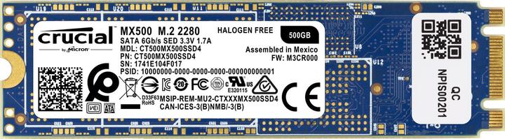 Produktbild Crucial Mx500 (500 GB, M.2 2280)