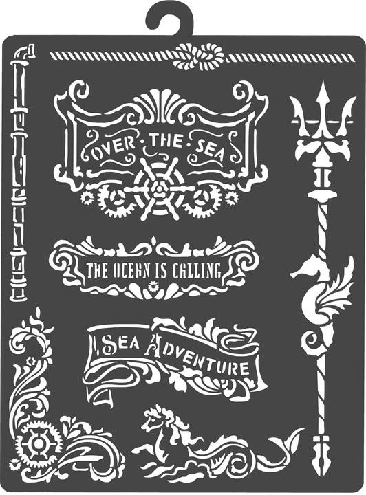 Immagine prodotto Stamperia Stencil "Canzoni del mare - Piatti e tridente"