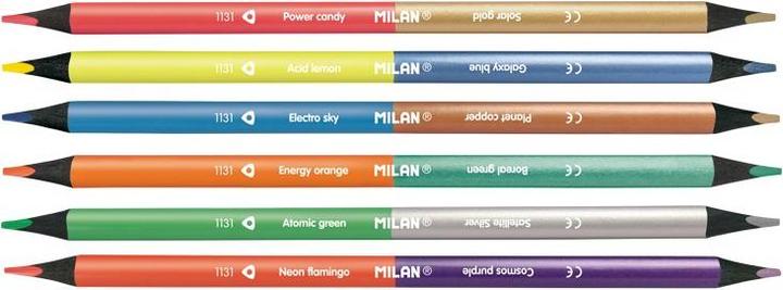 Actual product image Box 6 triangular double-ended pencils (multicolour, 6 x)