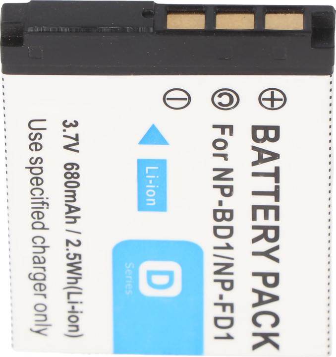 Actual product image Sony Akku NP-BD1, DSC-T2, T200, T70, T75 (Camera battery)