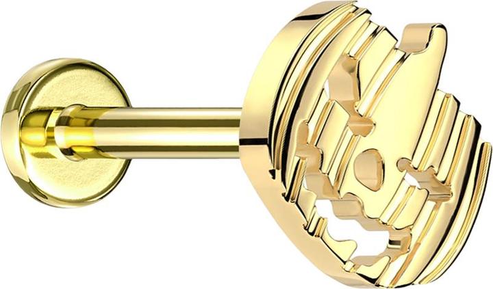 Immagine prodotto Star Piercing Asta micro labret in argento con filettatura interna da 0,8 mm (senza ottone, Titanio G23)