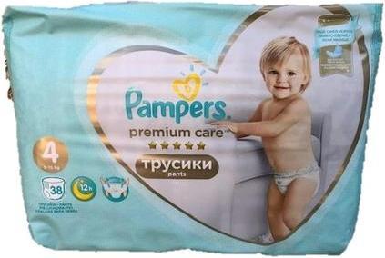 Image du produit Pampers Premium Care 4 tailles de couches-culottes, 38 culottes, 9-15kg (Taille 4, Pack, 38 pièce(s))
