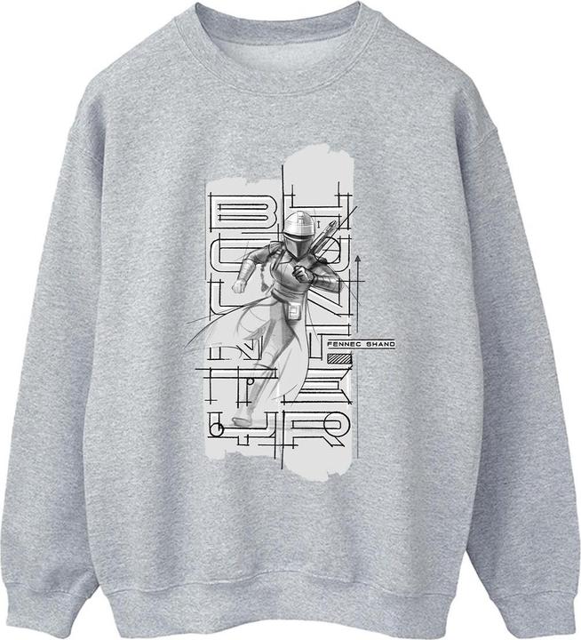 Star Wars The Book Of Boba Fett Fennec Illustration Sweatshirt (L)