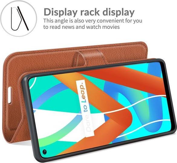 Actual product image MU Classic Litchi Leather Bookcover Series (Realme 8 5G)