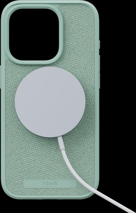 Produktbild Njord Hard-Cover Fabric MagSafe Case Turquoise (Apple iPhone 15 Pro)