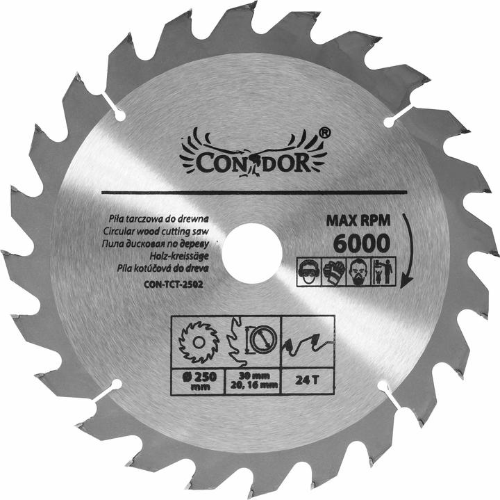 Image du produit Condor Scie circulaire Widia 250 x 30 24 dents (CON-TCT-25x24)