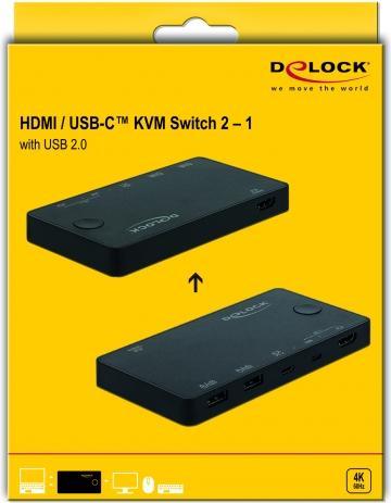 Image du produit Delock Commutateur KVM HDMI/USB-C 4K