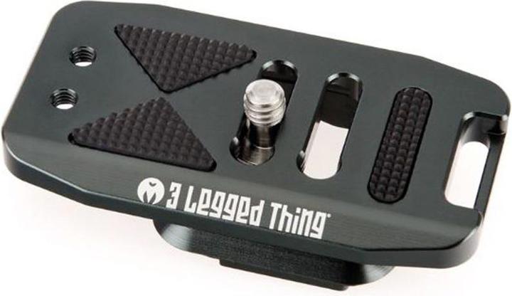 3 Legged Thing 70mm Base Plate with screen slope and strap connector. Compatible with PEAK DESIGN & Arca Swiss Grij (Stativadapter)