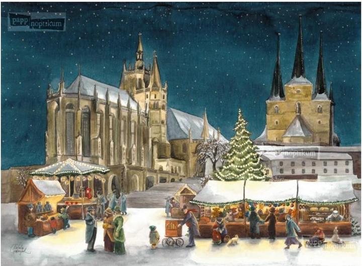 Actual product image Pappnoptikum 1043 - Erfurt Cathedral (folding card) (1 pcs.)