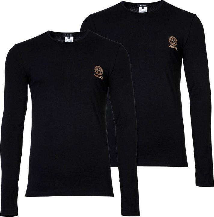 Versace T-Shirt Bi-Pack Jersey Topeka Bi-Stretch Cotton Organic New Logo (L)