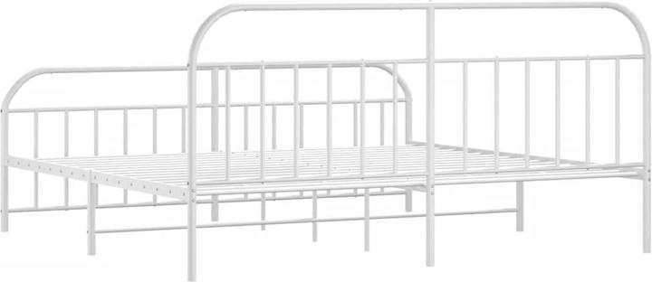 Produktbild VidaXL Bettgestell mit Kopf- und Fussteil Metall Weiss 200x200 (200 x 200 cm)