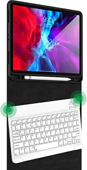 Actual product image Usams Etui Winro z klawiaturą iPad 10.2" fioletowe etui-biała klawiatura/purple cover-white keyboard