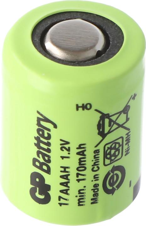 Actual product image GP Batteries Akku GP 1/3AAA NiMH Akku Size 1/3 AAA 170mAh GP17AAAH Abmessungen 14,1x10,4mm (1 pcs., 1/3 AAA, 170 mAh)