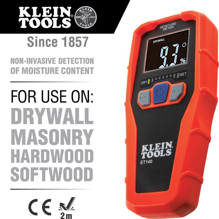 Produktbild Klein Tools ET140 Materialfeuchtemessgerät Messbereich Baufeuchtigkeit (Bereich) 0 bis 100 % vol Messbereich Ho