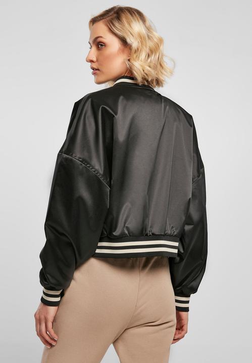 Actual product image Urban Classics Ladies Short Oversized Satin College Jacket (5XL)