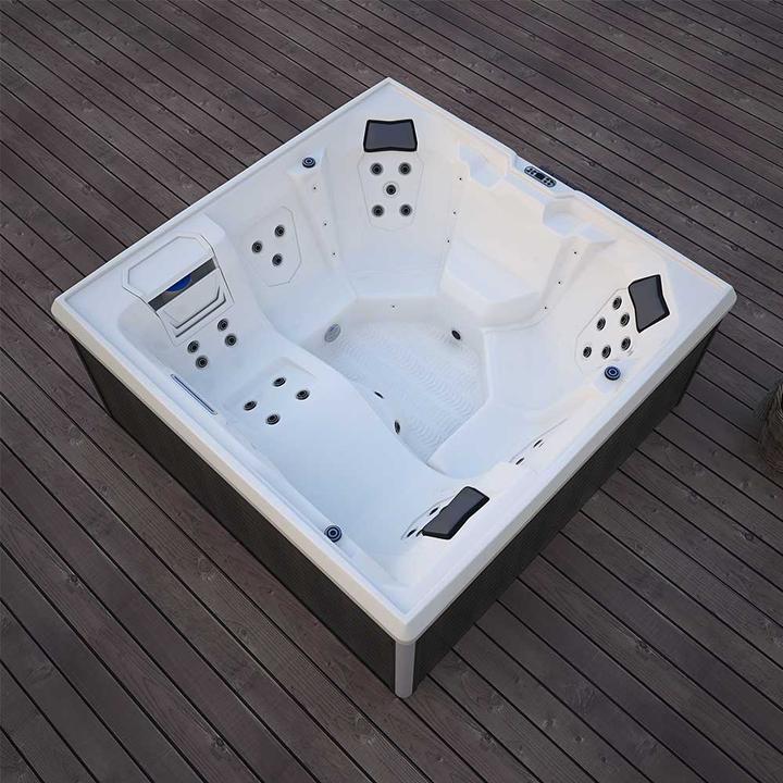 Produktbild Home Deluxe Outdoor Whirlpool TEAM-STAR, 34 Massagedüsen LED, Treppe und Thermoabdeckung, 5 Personen (5 Pers.)