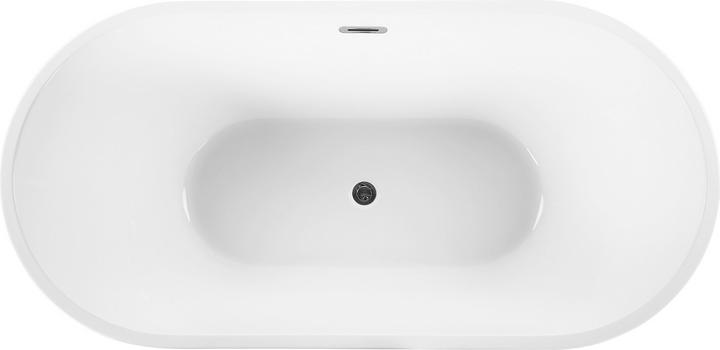 Produktbild Beliani Badewanne freistehend schwarz-weiss oval 160 x 80 cm HAVANA (230 l, 80 cm, 160 cm)
