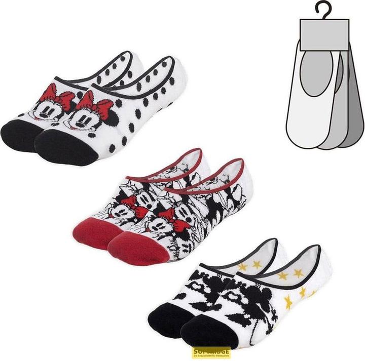 Cerdá Disney Knöchelsocken 3-er Packs Minnie Sortiment (6) (3er Pack, 36 - 38)