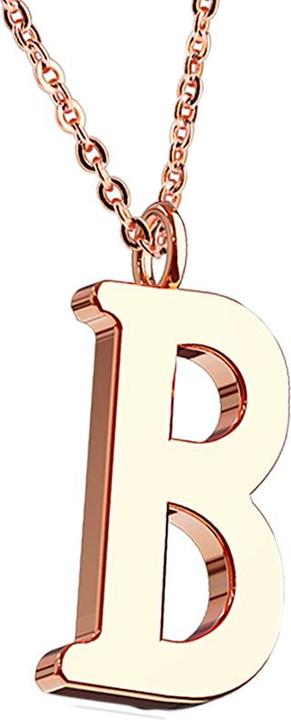 Star Piercing Kette rosegold Anhänger Buchstabe B (ohne Messing, Chirurgenstahl 316L)