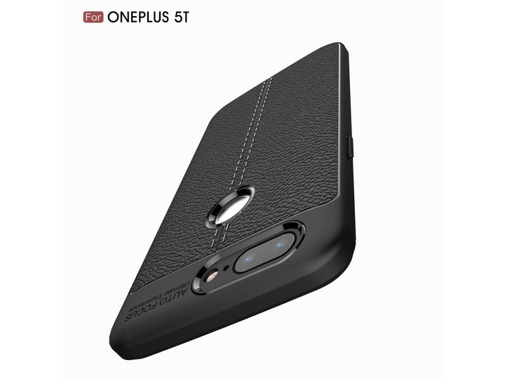 Actual product image Screenguard OnePlus 5T Case Leather Design TPU Cover (OnePlus 5T)