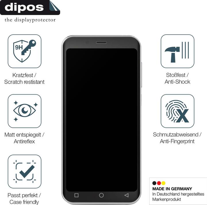 Immagine prodotto Dipos Anti-Shock Pellicola Protettiva opaco (1 Pezzo/i, Emporia Smart 5)