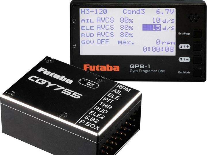 Immagine prodotto Futaba Sistema flybarless CGY-755 a 3 assi con scatola di programmazione