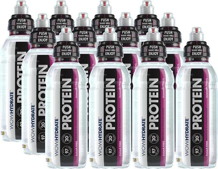 Image du produit Wow Hydrate Eau protéinée (12 x 500ml) (Fruits rouges, 12 x)