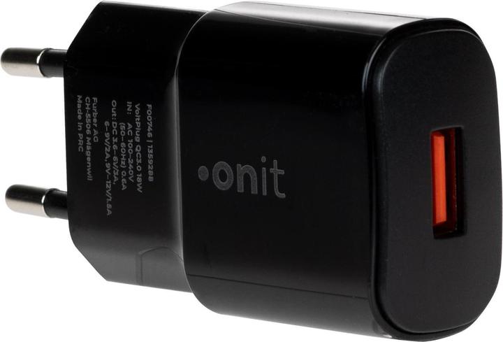 Produktbild Onit USB-Wandladegerät QC3.0 18 W Schwarz (18 W)