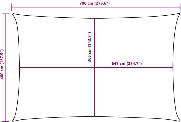 Image du produit VidaXL Voile d'ombrage (400 x 700 cm)