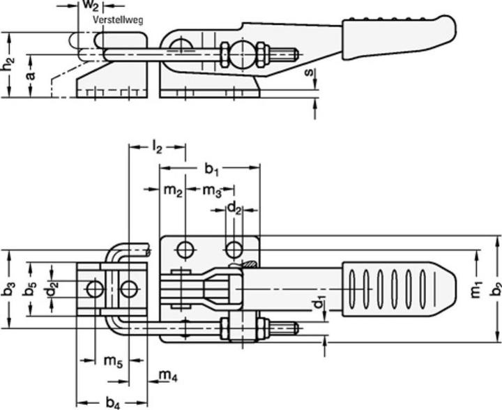 Produktbild Ganter Verschluss-Spanner GN 851 Stahl Haltekraft FH 1600 N
