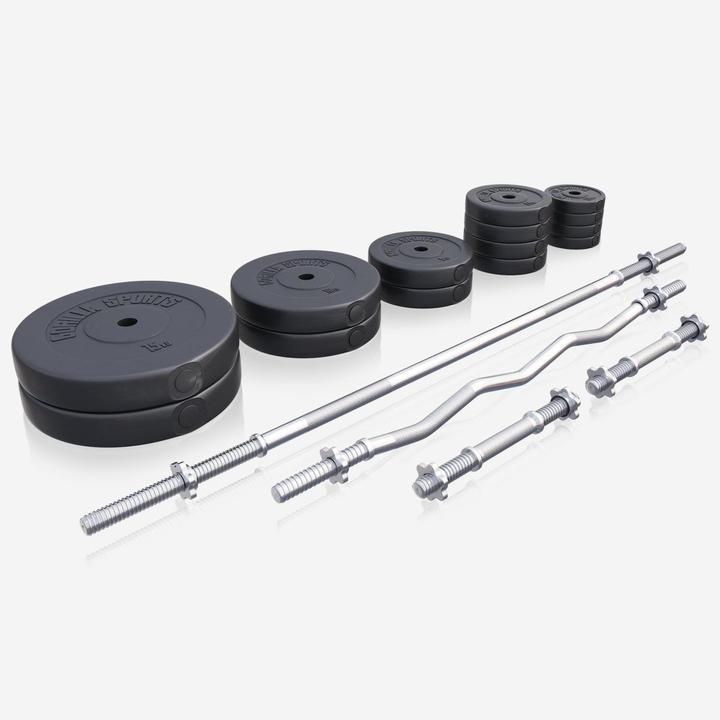 Actual product image Gorilla Sports Barbell set (4 x 1.25 kg, 4 x 2.5 kg, 2 x 5 kg, 2 x 10 kg, 2 x 15 kg)
