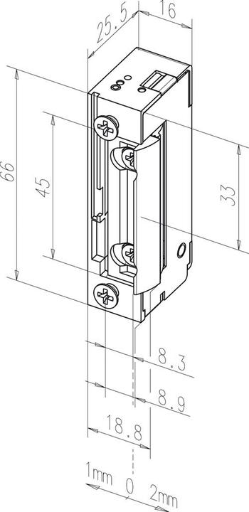 Actual product image effeff Electric strike 118 E FaFix with radius latch (Glass door, Indoor)