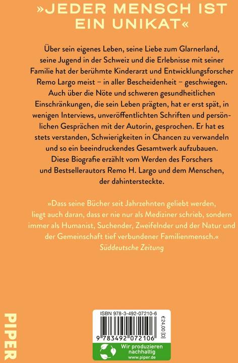 Produktbild Remo Largo – Ein Leben für die Kinder (Deutsch, Monika Czernin, 2023)